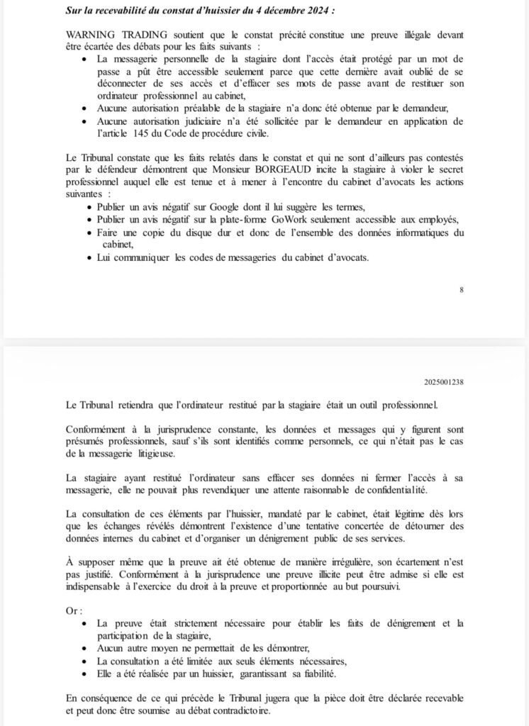 Warning Trading Nicolas GAIARDO : ce que disent les décisions de justice sur ce site et de son dirigeant 5 Condamnation juridique Warning Trading