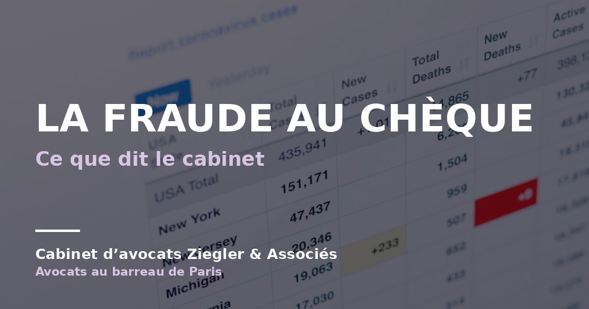 La fraude au chèque arnaque avis